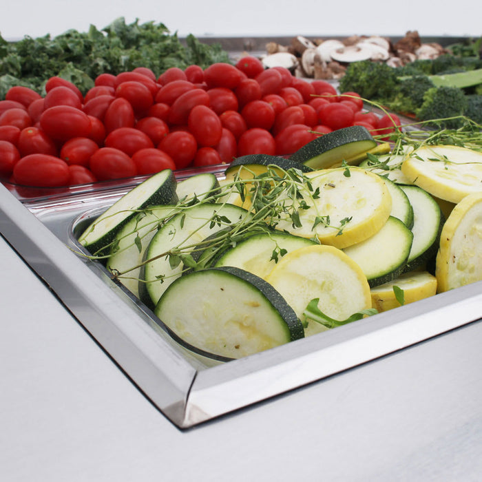 Turbo Air JBT-60-N 53 1/8" J Series Cold Food Bar - (12) Pan Capacity, Floor Model, Stainless Steel