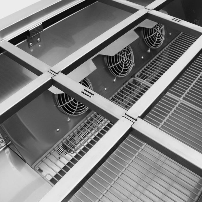 Turbo Air JBT-60-N 53 1/8" J Series Cold Food Bar - (12) Pan Capacity, Floor Model, Stainless Steel