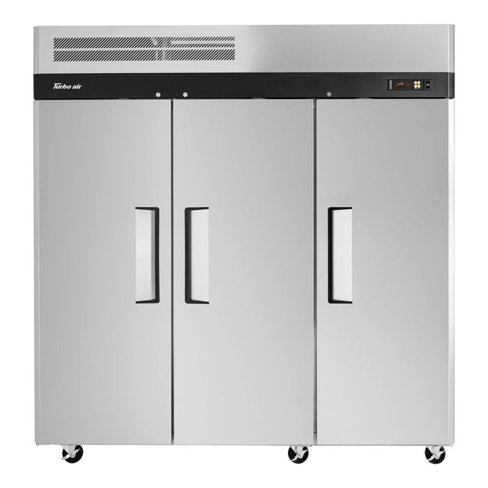 Turbo Air M3F72-3-N 77 3/4" M3 Series Three Section Reach In Freezer, (3) Left/Right Hinge Solid Doors, 115v