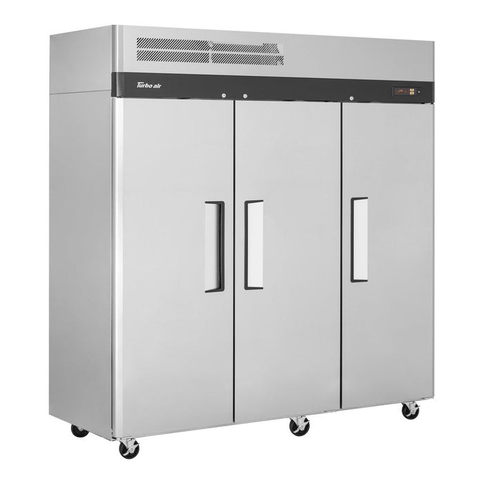 Turbo Air M3F72-3-N 77 3/4" M3 Series Three Section Reach In Freezer, (3) Left/Right Hinge Solid Doors, 115v