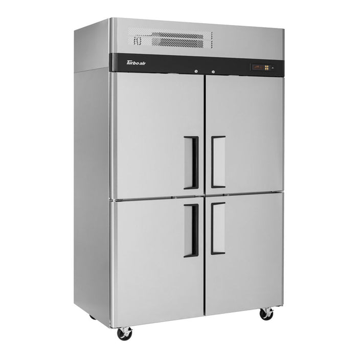 Turbo Air M3R47-4-N 51 3/4" Two Section Reach In Refrigerator, (4) Left/Right Hinge Solid Doors, 115v