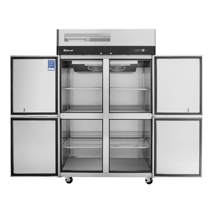 Turbo Air M3R47-4-N 51 3/4" Two Section Reach In Refrigerator, (4) Left/Right Hinge Solid Doors, 115v