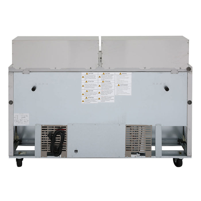 Turbo Air MST-60-24-N 60" M3 Series Mega Top Sandwich/Salad Prep Table w/ Refrigerated Base, 115v