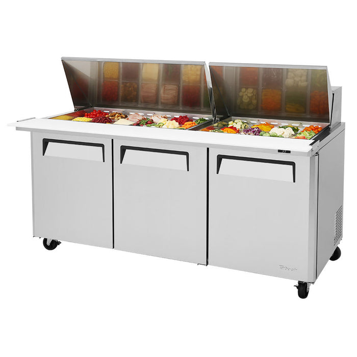 Turbo Air MST-72-30-N 73" M3 Series Mega Top Sandwich/Salad Prep Table w/ Refrigerated Base, 115v