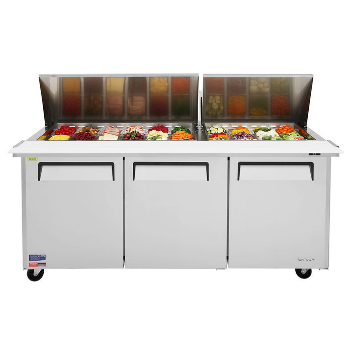 Turbo Air MST-72-30-N 73" M3 Series Mega Top Sandwich/Salad Prep Table w/ Refrigerated Base, 115v