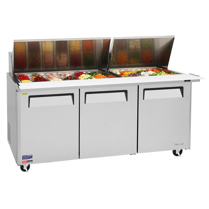 Turbo Air MST-72-30-N 73" M3 Series Mega Top Sandwich/Salad Prep Table w/ Refrigerated Base, 115v
