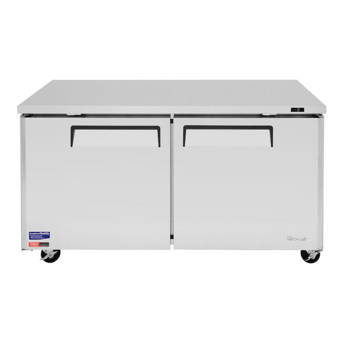 Turbo Air MUF-60-N 60 1/4" W Undercounter Freezer w/ (2) Sections & (2) Doors, 115v