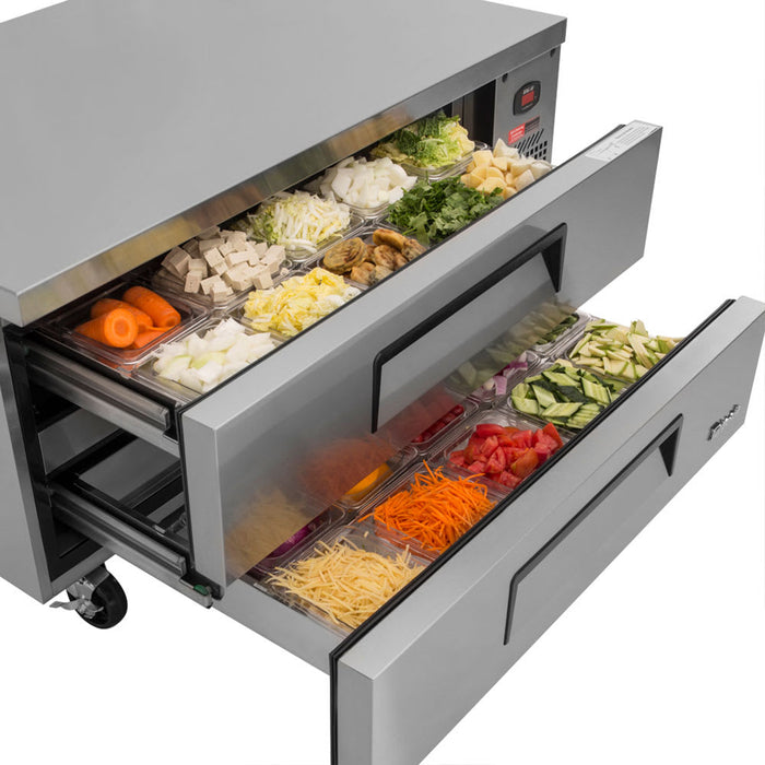 Turbo Air TCBE-48SDR-N 47 5/8" Super Deluxe Chef Base w/ (2) Drawers - 115v