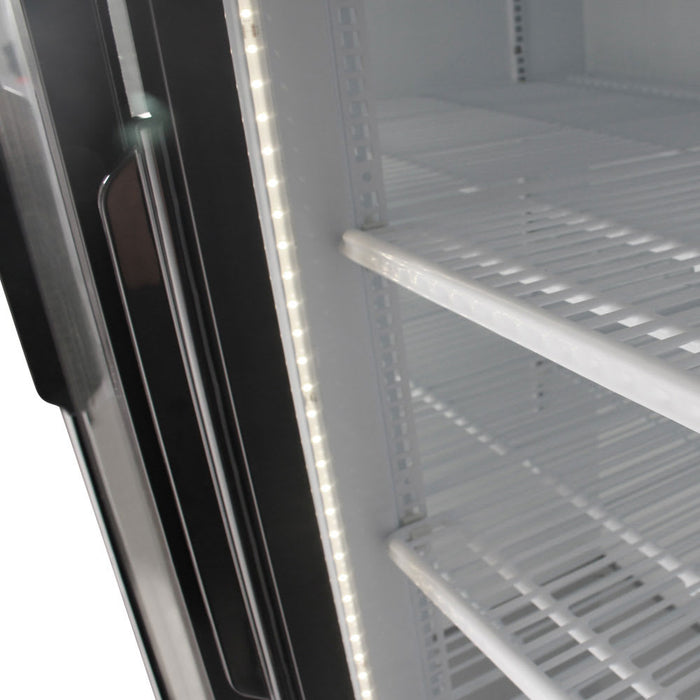 Turbo Air TGM-35R-N 41" TGM Series Two Section Glass Door Merchandiser - (2) Sliding Doors, White, 115v