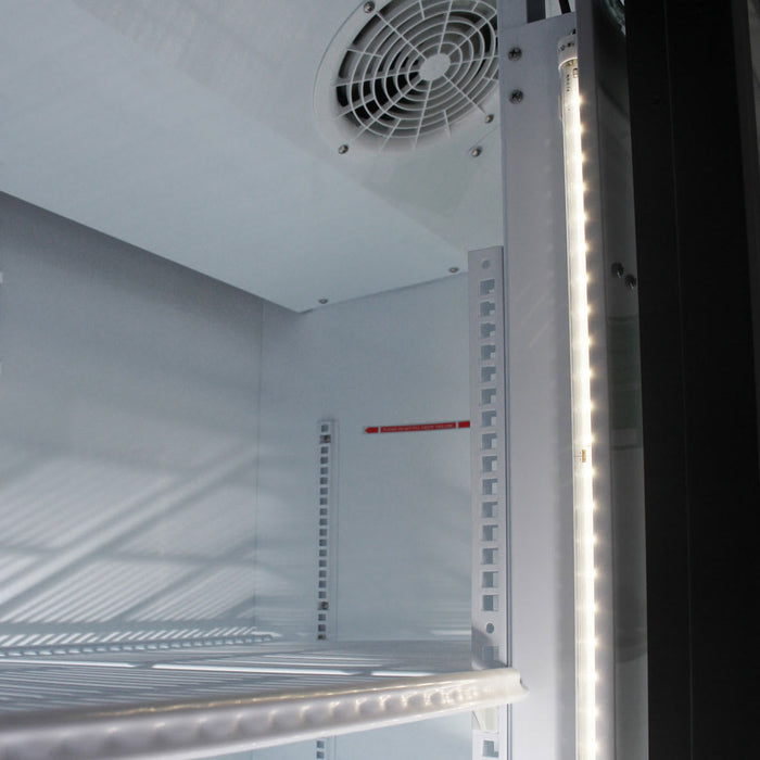 Turbo Air TGM-35R-N 41" TGM Series Two Section Glass Door Merchandiser - (2) Sliding Doors, White, 115v