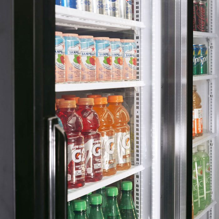 Turbo Air TGM-48R-N 56" TGM Series Two Section Glass Door Merchandiser - (2) Sliding Doors, 115v