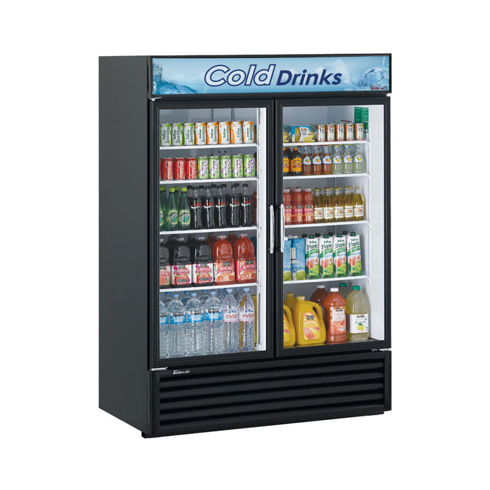 Turbo Air TGM-50RS-N 56" TGM Series Two Section Glass Door Merchandiser - (2) Left/Right Hinge Doors, 115v