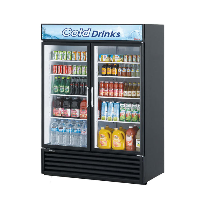 Turbo Air TGM-50RS-N 56" TGM Series Two Section Glass Door Merchandiser - (2) Left/Right Hinge Doors, 115v