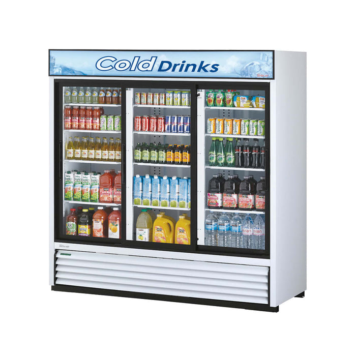 Turbo Air TGM-69R-N 78" TGM Series Three Section Glass Door Merchandiser - (3) Sliding Doors, 115v