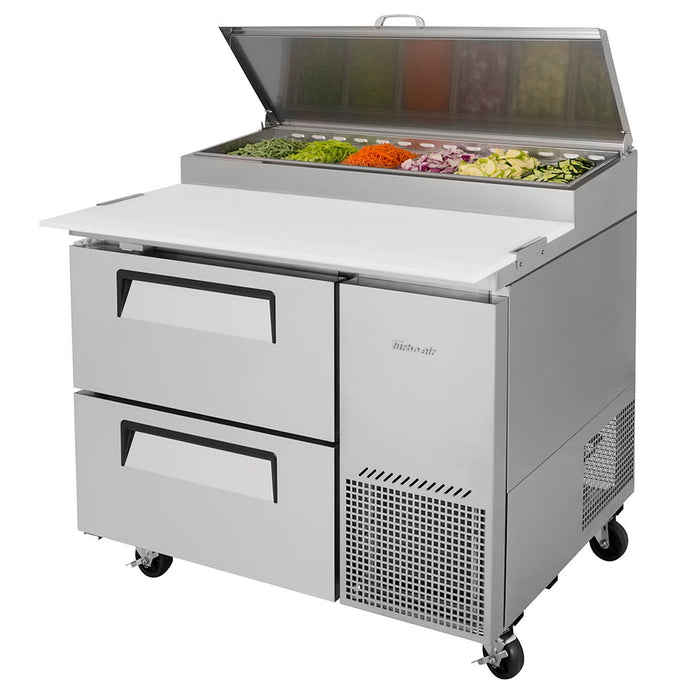 Turbo Air TPR-44SD-D2-N 44" Super Deluxe Pizza Prep Table w/ Refrigerated Base, 115v