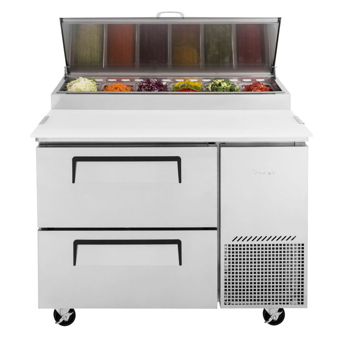 Turbo Air TPR-44SD-D2-N 44" Super Deluxe Pizza Prep Table w/ Refrigerated Base, 115v