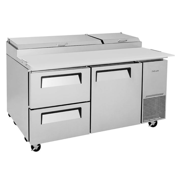 Turbo Air TPR-67SD-D2-N 67" Super Deluxe Pizza Prep Table w/ Refrigerated Base, 115v