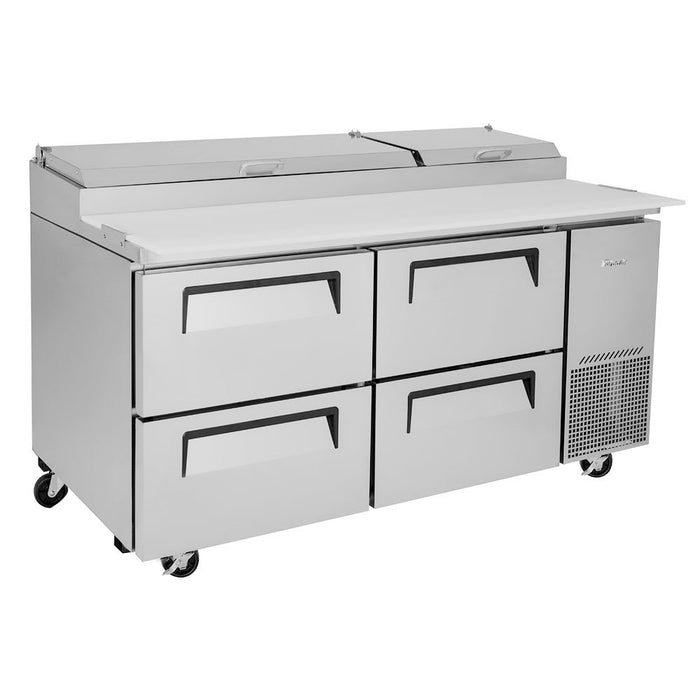 Turbo Air TPR-67SD-D4-N 67" Super Deluxe Pizza Prep Table w/ Refrigerated Base, 115v