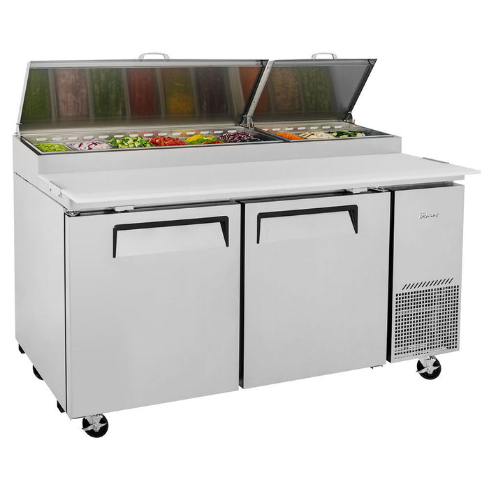 Turbo Air TPR-67SD-N 67" Super Deluxe Pizza Prep Table w/ Refrigerated Base, 115v