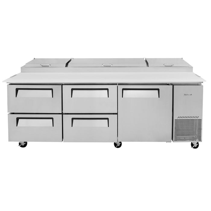 Turbo Air TPR-93SD-D4-N 93" Super Deluxe Pizza Prep Table w/ Refrigerated Base, 115v