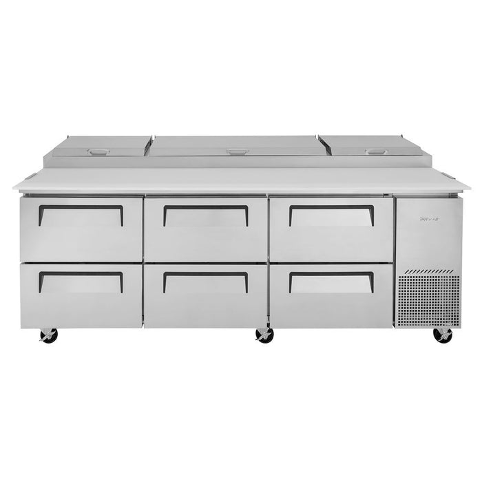 Turbo Air TPR-93SD-D6-N 93" Super Deluxe Pizza Prep Table w/ Refrigerated Base, 115v