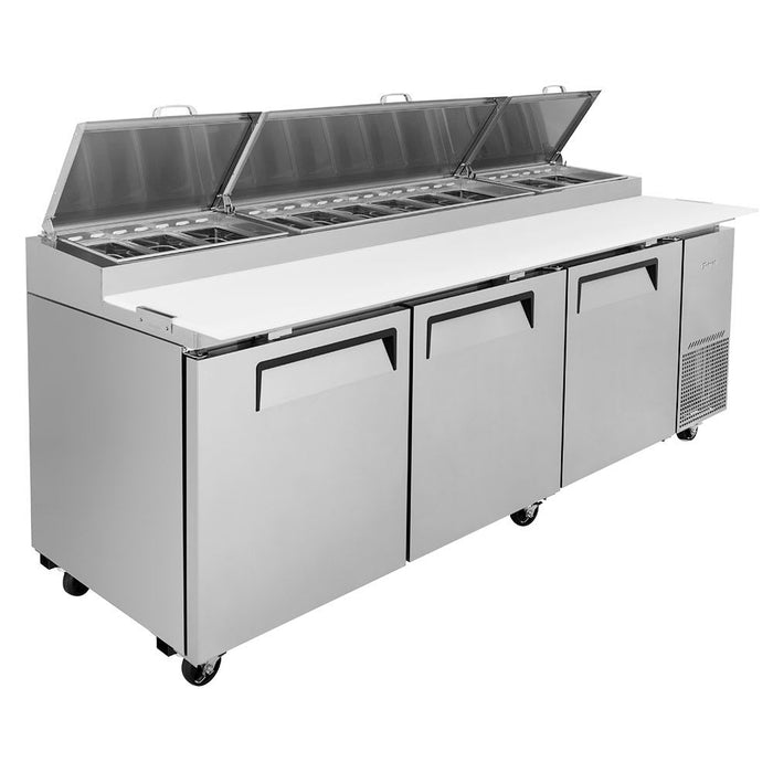 Turbo Air TPR-93SD-N 93" Super Deluxe Pizza Prep Table w/ Refrigerated Base, 115v