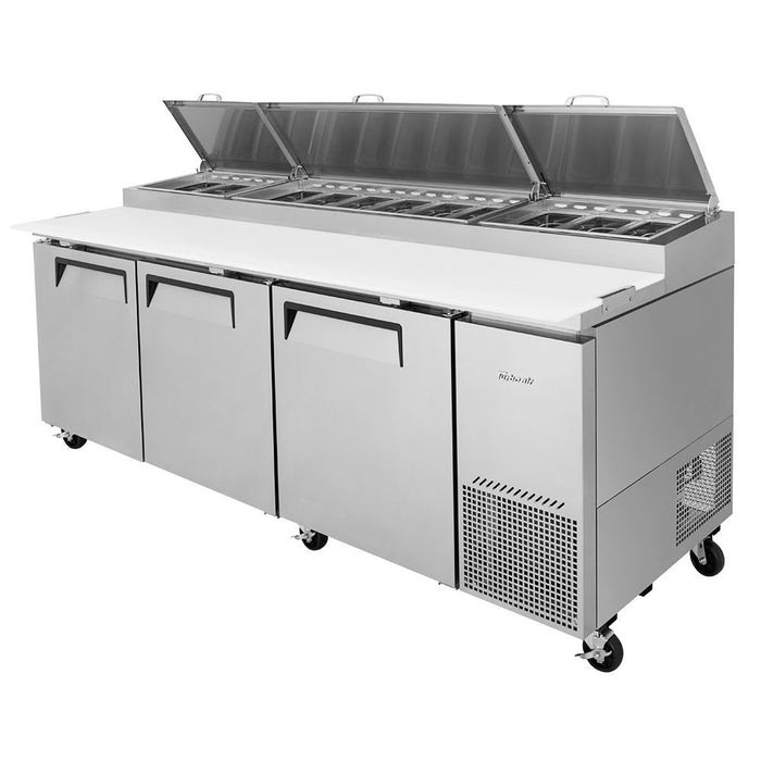 Turbo Air TPR-93SD-N 93" Super Deluxe Pizza Prep Table w/ Refrigerated Base, 115v
