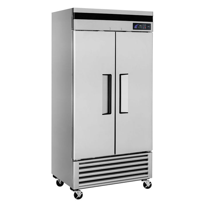 Turbo Air TSR-35SD-N 39 1/2" Two Section Reach In Refrigerator, (2) Left/Right Hinge Solid Doors, 115v