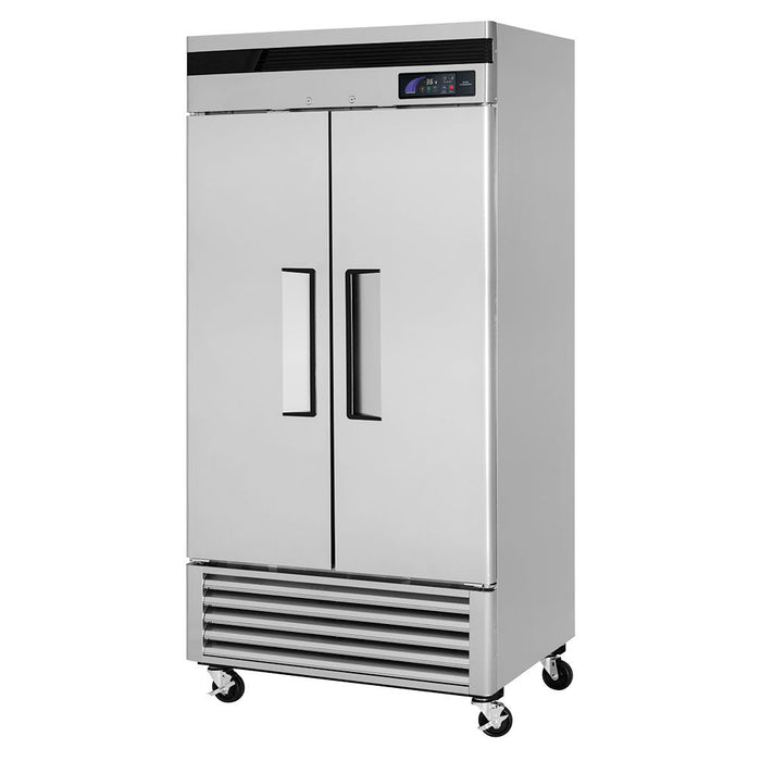 Turbo Air TSR-35SD-N 39 1/2" Two Section Reach In Refrigerator, (2) Left/Right Hinge Solid Doors, 115v