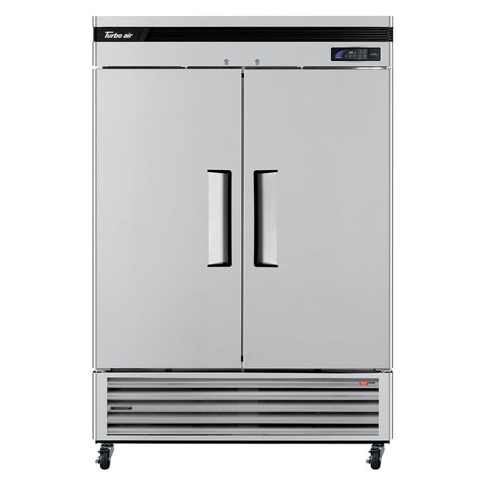 Turbo Air TSR-49SD-N6 54 3/8" Two Section Reach In Refrigerator, (2) Left/Right Hinge Solid Doors, 115v
