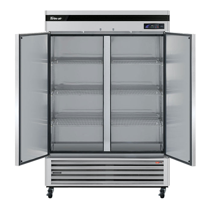 Turbo Air TSR-49SD-N6 54 3/8" Two Section Reach In Refrigerator, (2) Left/Right Hinge Solid Doors, 115v