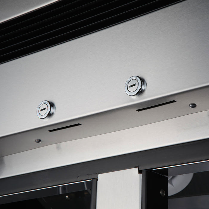 Turbo Air TSR-49SD-N6 54 3/8" Two Section Reach In Refrigerator, (2) Left/Right Hinge Solid Doors, 115v