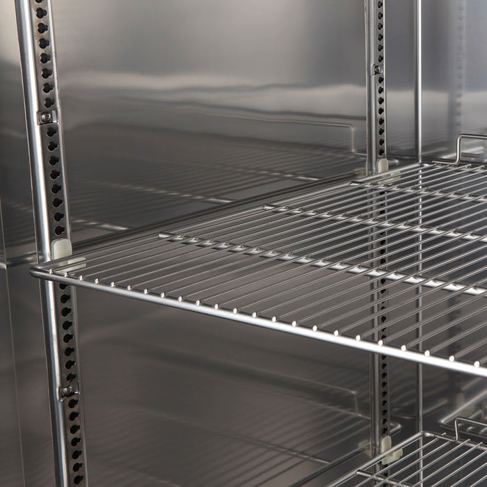 Turbo Air TSR-49SD-N6 54 3/8" Two Section Reach In Refrigerator, (2) Left/Right Hinge Solid Doors, 115v