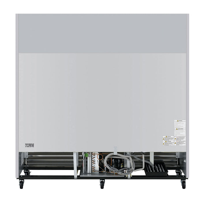 Turbo Air TSR-72SD-N 81 7/8" Three Section Reach In Refrigerator, (3) Left/Right Hinge Solid Doors, 115v