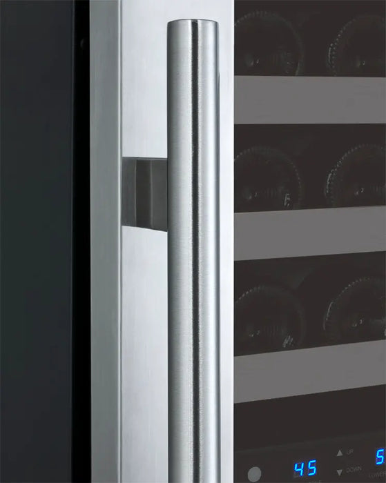 Allavino 24" Wide FlexCount II Tru-Vino 121 Bottle Dual Zone Stainless Steel Right Hinge Wine Refrigerator