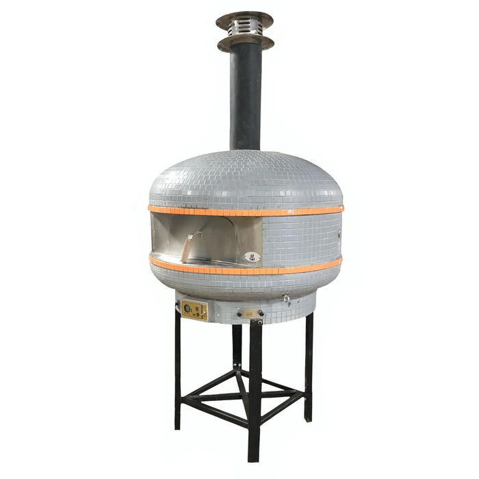 WPPO WKPM-D1200 Lava 48" Professional Digital Wood Fire Outdoor Pizza Oven with Convection Fan