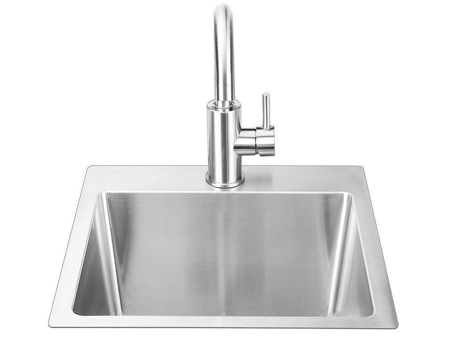 Bull 18-Inch Stainless Steel Dual Mount Sink with Faucet