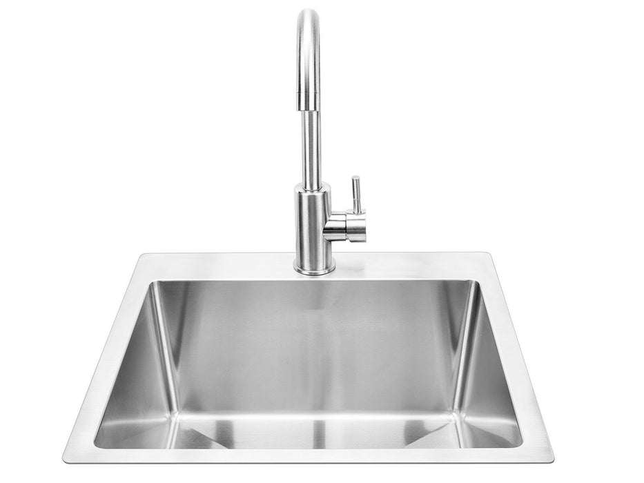 Bull 15-Inch Stainless Steel Dual Mount Sink with Faucet