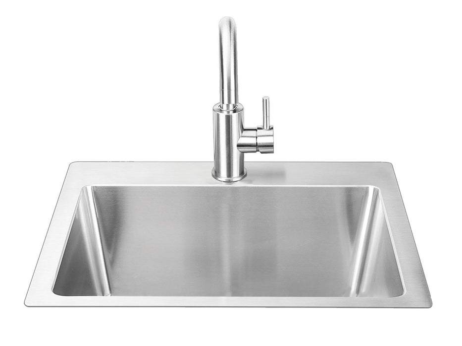 Bull 24-Inch Stainless Steel Dual Mount Sink with Faucet