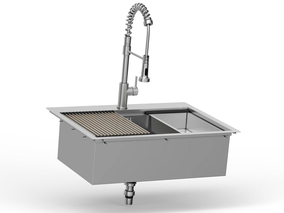 Bull 30-Inch Stainless Steel Dual Mount Sink with Faucet and Accessories