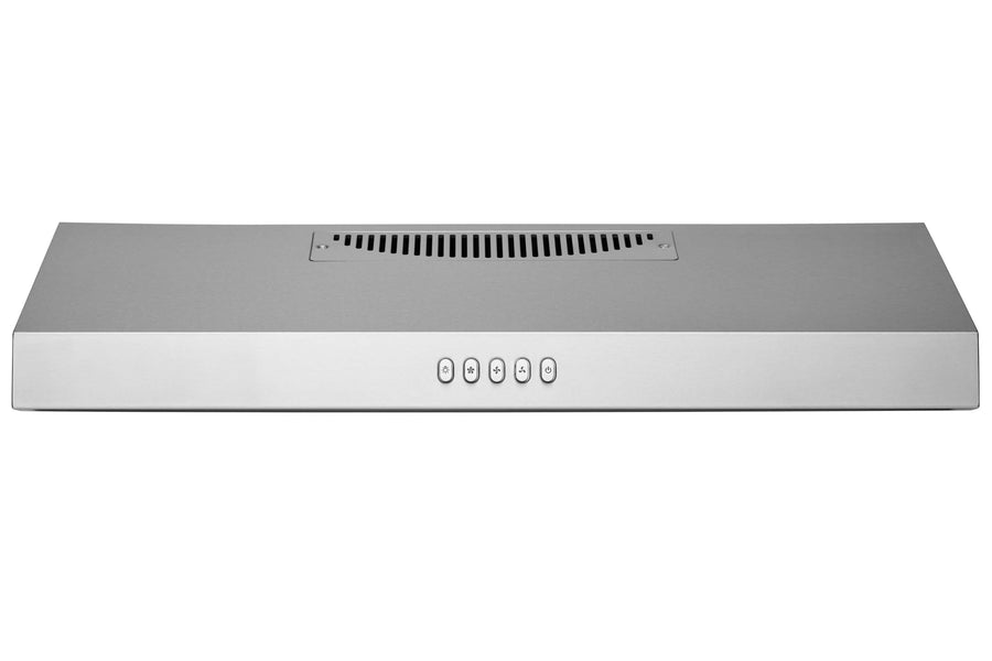 Hauslane | 30 Inch Under Cabinet Push Button Range Hood with Aluminum Mesh Filters in Stainless Steel (UC-PS16SS-30)