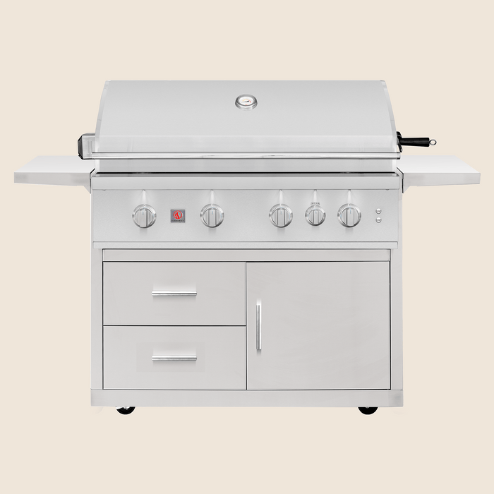 Summerset Deluxe Cart for 40″ TRL Pro Grill - CART-TRL40-DC