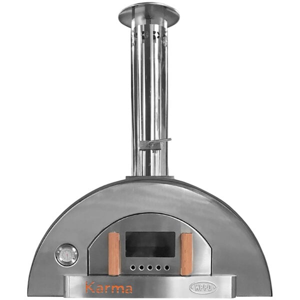 WPPO WKK-02S-304SS Karma 32 Professional Stainless Steel Wood Fire Outdoor Pizza Oven