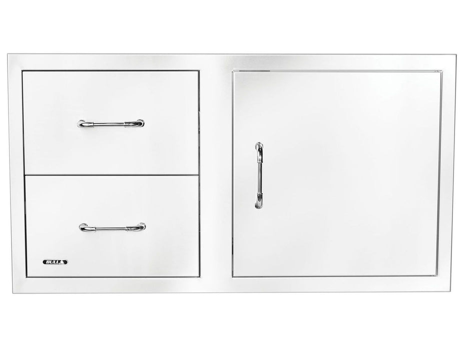Bull 30-Stainless Steel Access Door & Double Drawer Combo with Reveal