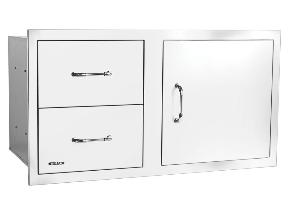 Bull 30-Stainless Steel Access Door & Double Drawer Combo with Reveal