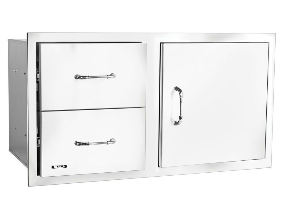 Bull 30-Stainless Steel Access Door & Double Drawer Combo with Reveal