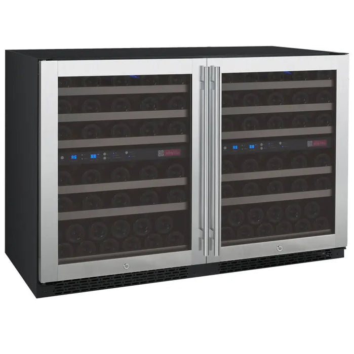 Allavino FlexCount II Tru-Vino 4-Zone Wine Refrigerator, 47-Inch, Stainless Steel, 112-Bottle Capacity