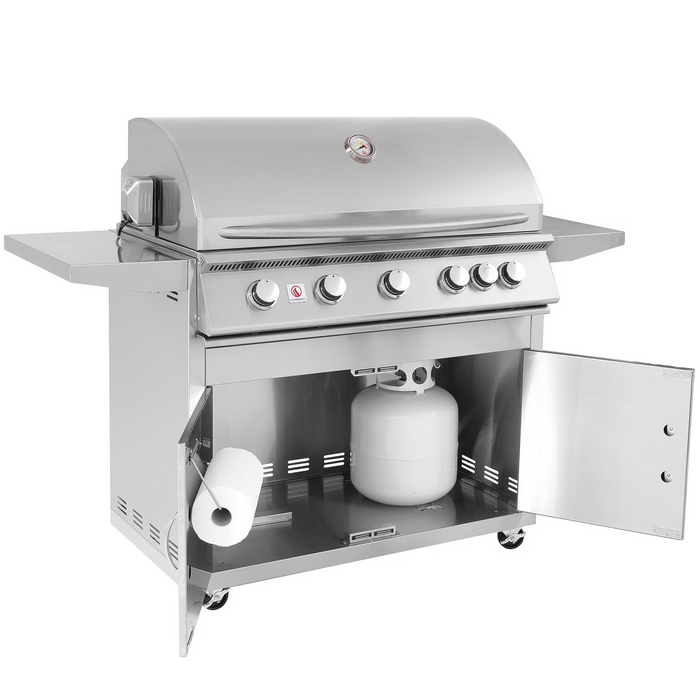 Summerset Sizzler 40-Inch 5-Burner Propane Gas Grill With Rear Infrared Burner