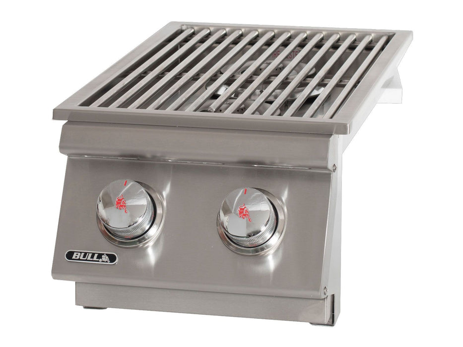 Bull Built-In Gas Double Side Burner with Stainless Steel Lid