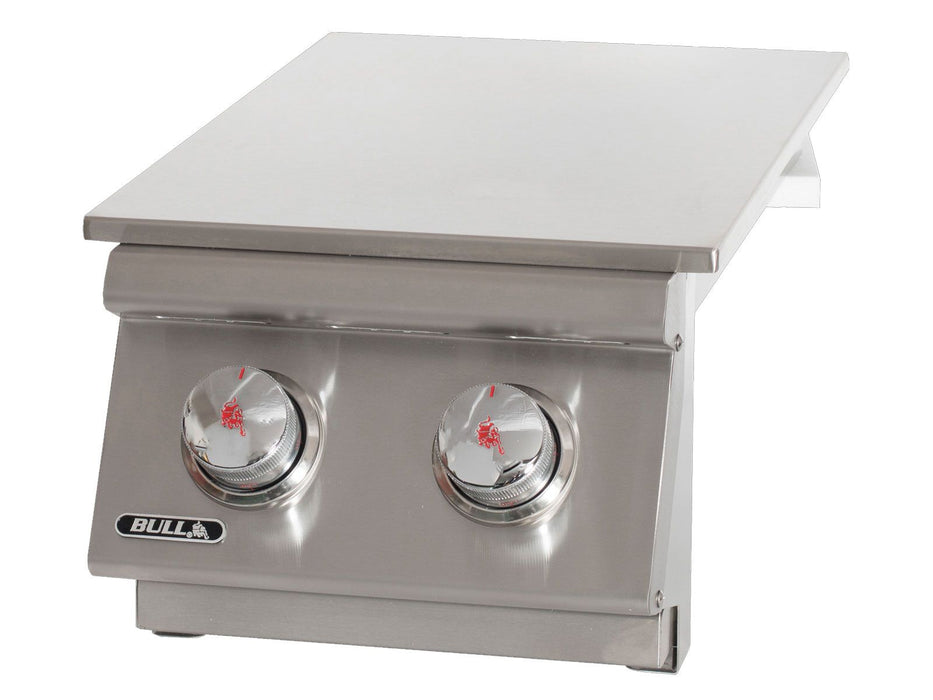 Bull Built-In Gas Double Side Burner with Stainless Steel Lid